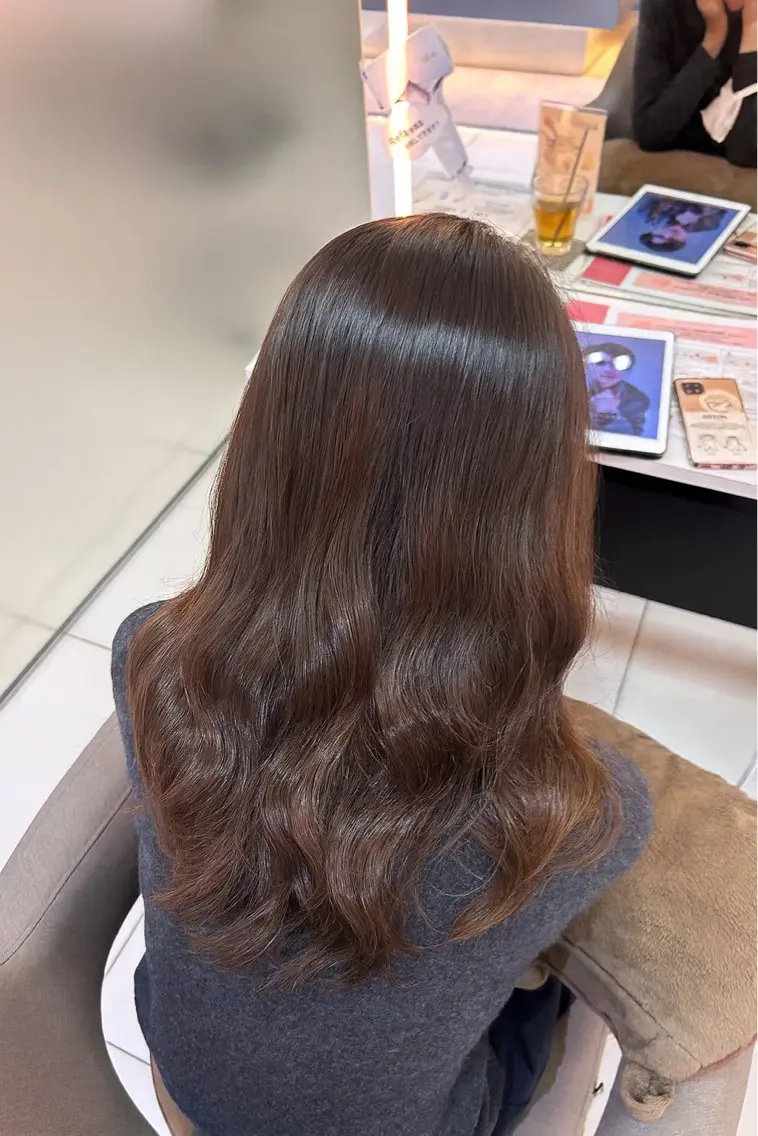 【5月限定クーポン👾】✂️韓国カット+コテ巻き風パーマ✂️の写真