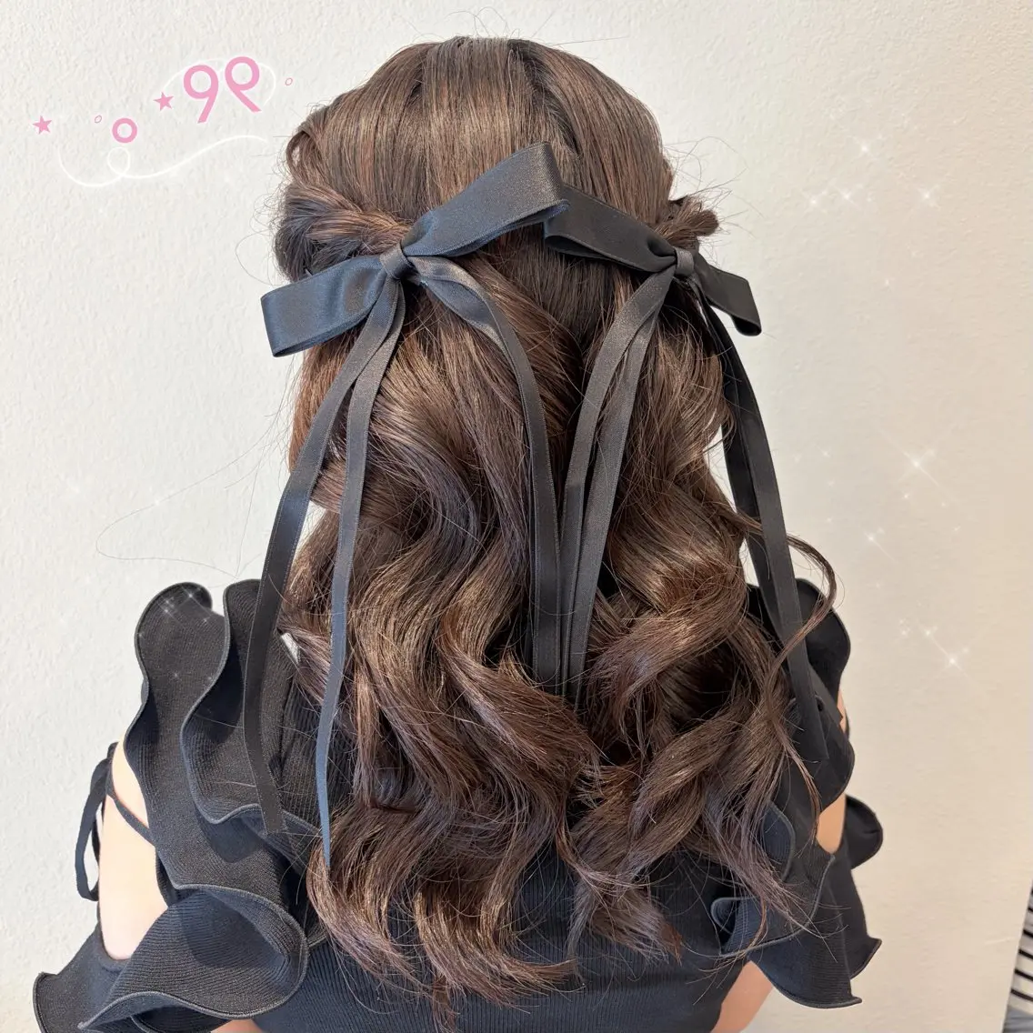 ロング ヘアアレンジ ヘアセット 顔周り/ガーリー /ヘアメ/あつはのヘアスタイル