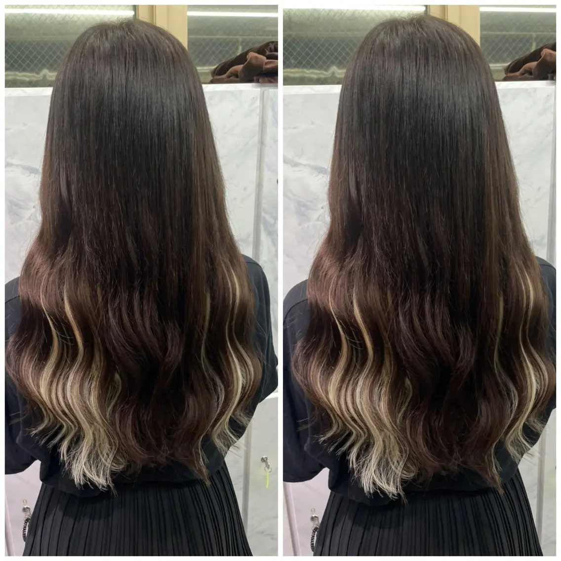 ロング カット ヘアカラー エクステ 🦋プルエクステ ARISA🦋のヘアスタイル