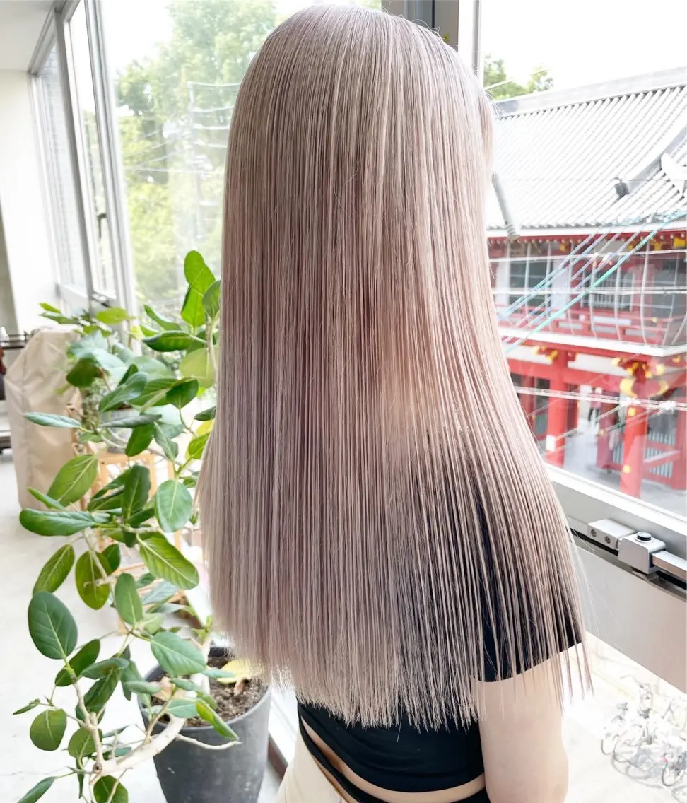 ロング カラー ヘアカラー トリートメント ダブルカラーが得意 髙木千惺/大須のヘアスタイル