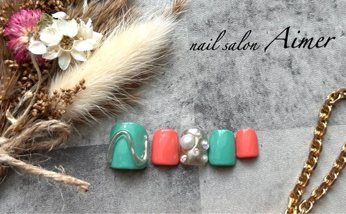 ネイル フットネイル nail salon Aimerのネイルデザイン