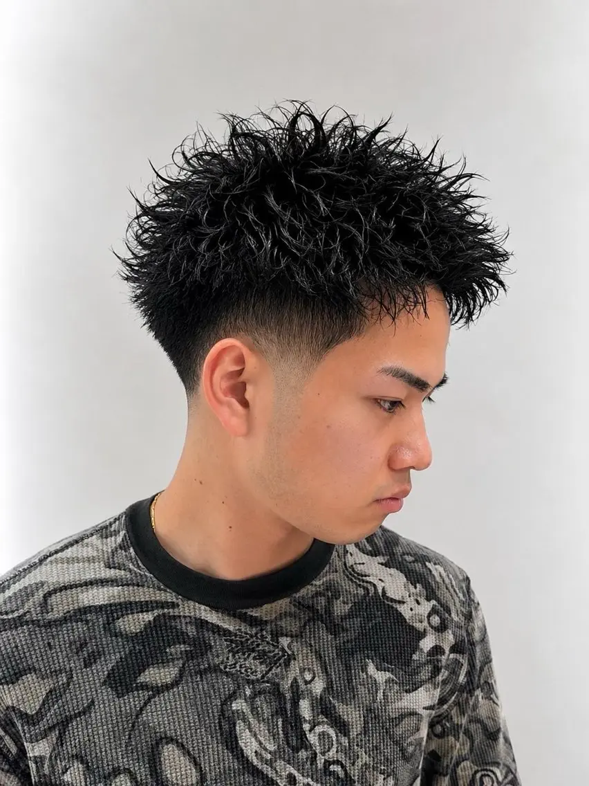 ショート メンズ カット パーマ レイヤーカット メンズカット坂本翔のヘアスタイル