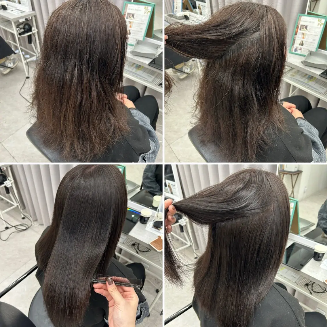 ミディアム パーマ 縮毛矯正 髪質改善/縮毛矯正 🫧RISA🎀のヘアスタイル