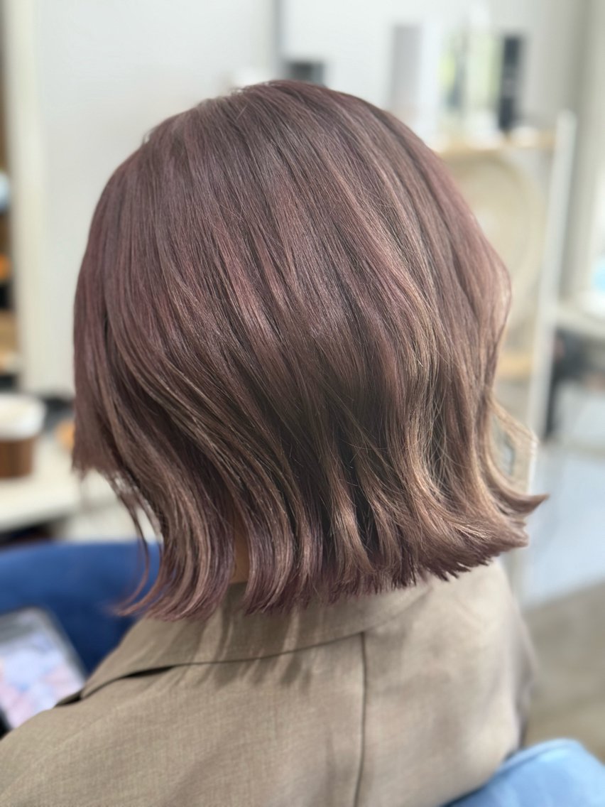 カラー ピンクカラー ヘアカラー トリートメント Snaly カラー特化ページのヘアスタイル
