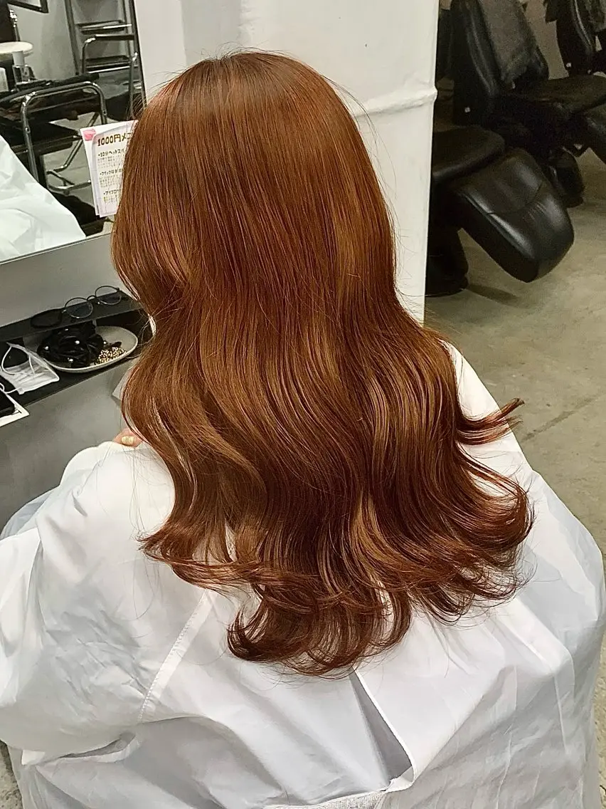セミロング ヘアカラー 御器所／髪質 改善カラー／まりえのヘアスタイル