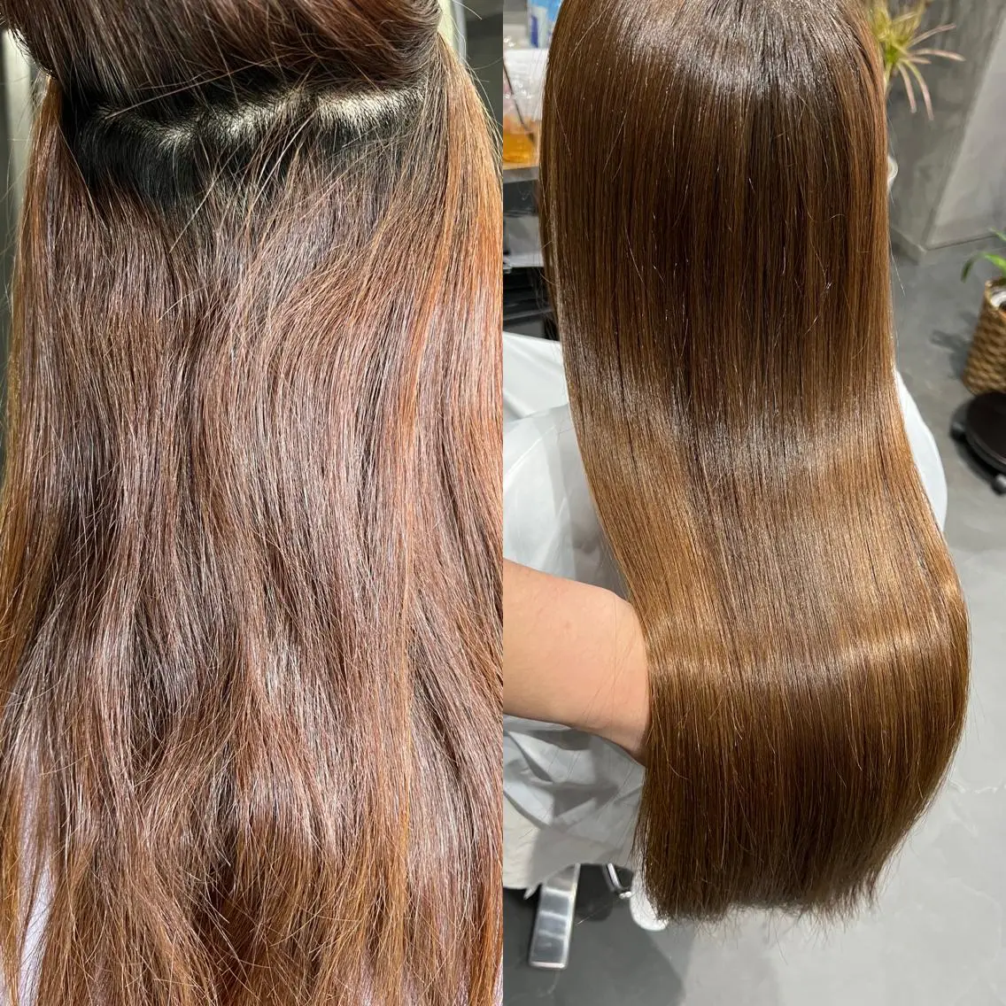 ロング カット 縮毛矯正 乾かすだけで艶髪酸性 ストレート髙橋悠耶のヘアスタイル