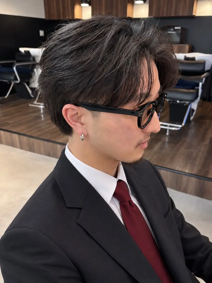 パーマ メンズ ビジネス メンズパーマ ニュアンスパーマ カット パーマ 保立メンズカット 船橋駅メンズパーマのヘアスタイル