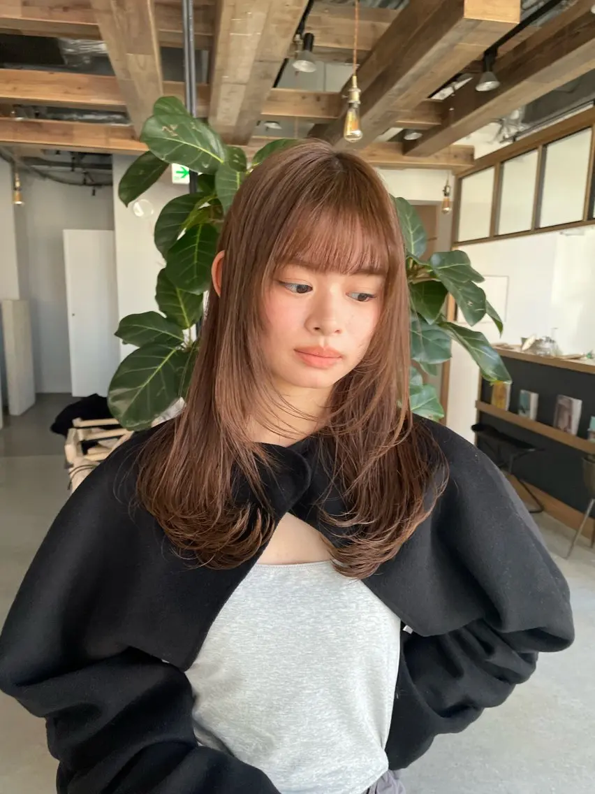 セミロング カラー カット トリートメント 🫧透明感カラー／ 💙安藤美海💙のヘアスタイル