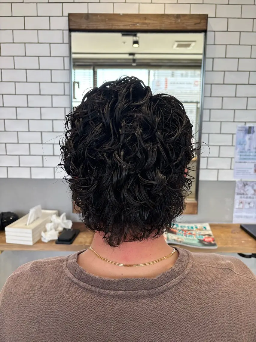 ミディアム カット パーマ 菊地 優斗のヘアスタイル