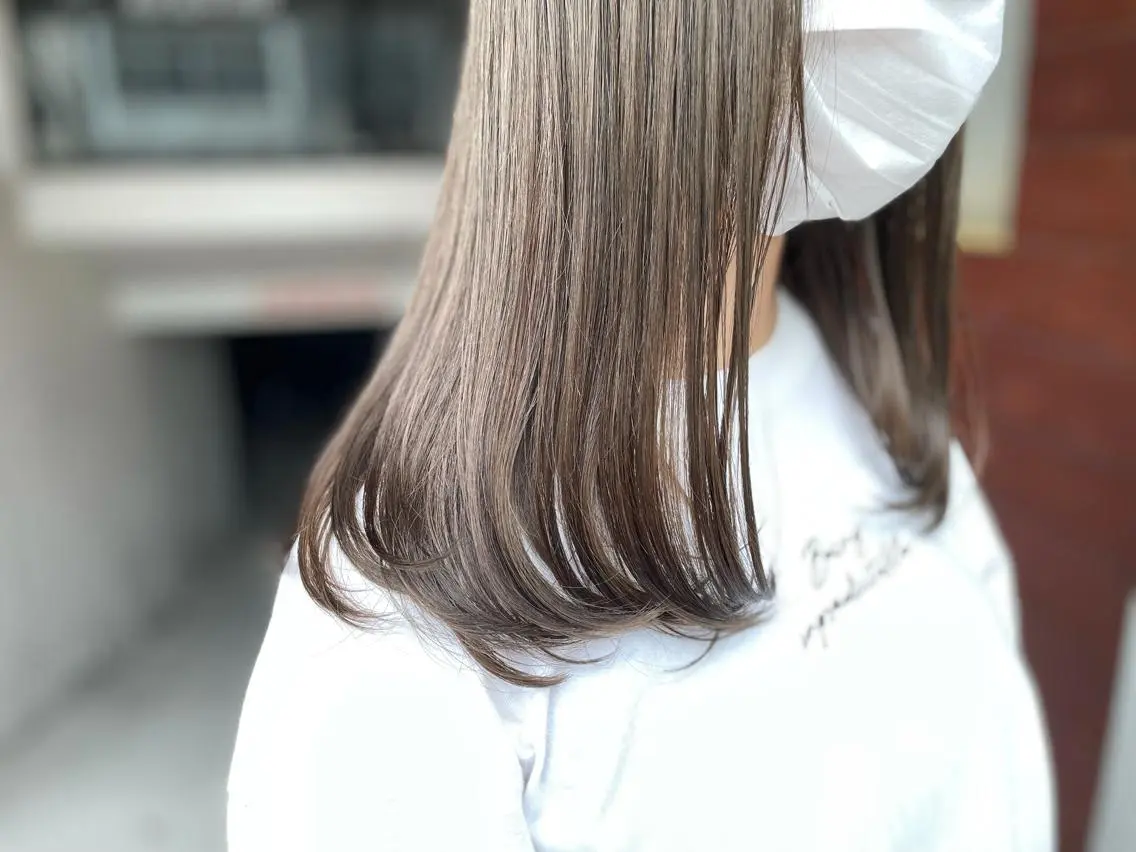 セミロング カラー カット ヘアカラー トリートメント IORI #韓国ヘア#髪質改善のヘアスタイル