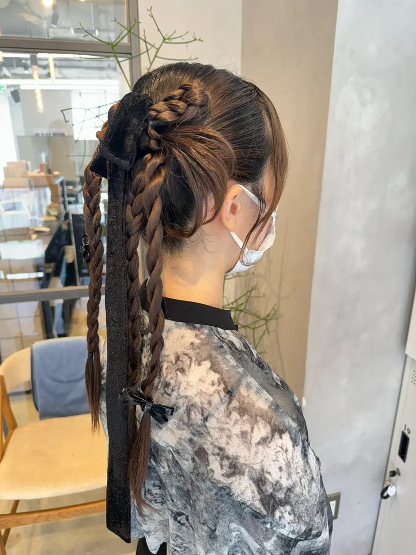 ヘアアレンジ 透明感カラー✨艶髪 制作🌱山根あゆみのヘアスタイル