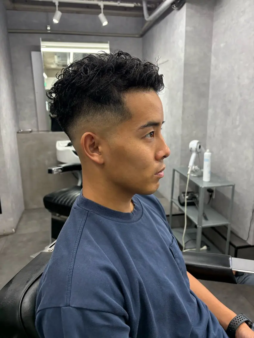 ショート メンズ カット パーマ 本間 颯太のヘアスタイル