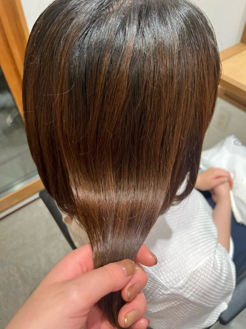 ミディアム トリートメント カット トリートメント 無料カットモデル‪✨ ✂️Nanami🌷のヘアスタイル