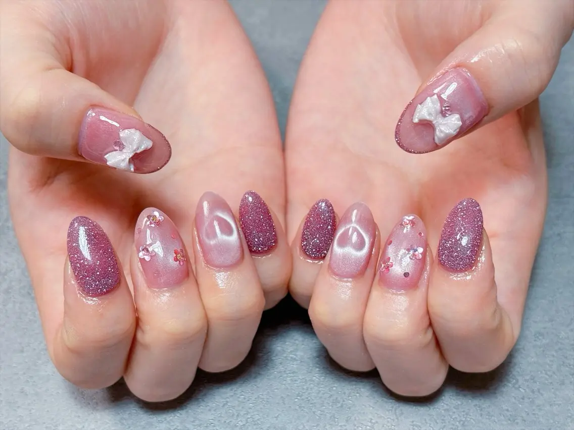 ネイル ジェルネイル 韓国ネイル マグネットネイル ニュアンスネイル パラジェル ハンドネイル ハンドケア 💫ゆか_ Nailartistのネイルデザイン