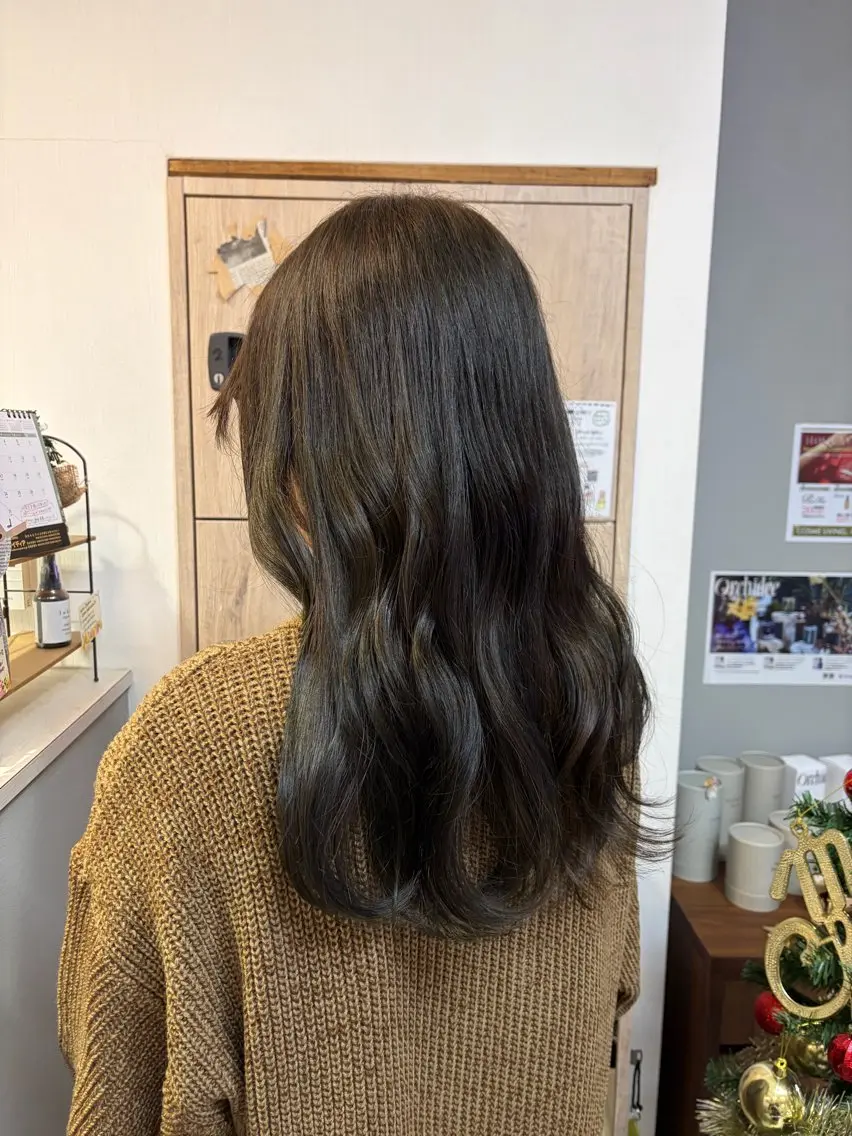 セミロング カット ヘアカラー トリートメント ハイレート🤍🫧 池田のヘアスタイル