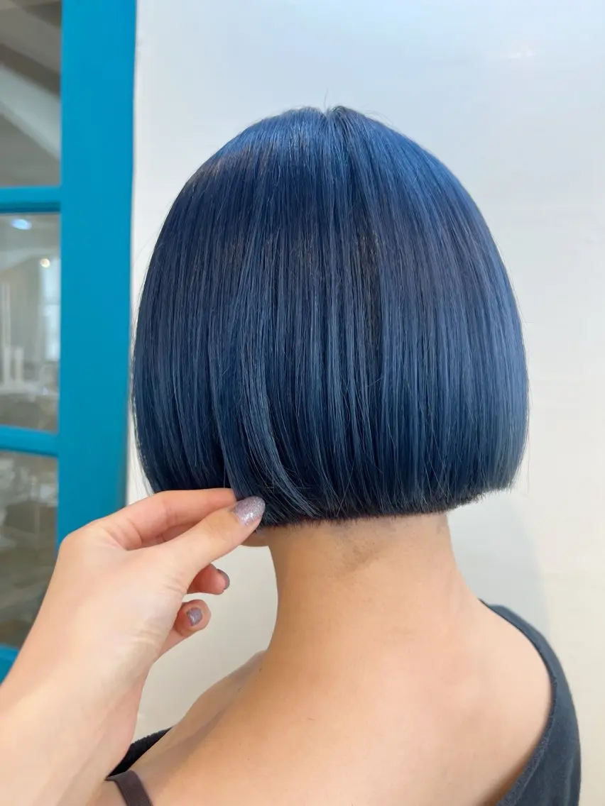 ショート カラー デザインカラー イヤリングカラー ハイライトカラー ボブ 顔周りカット ヘアカラー トリートメント KANA/ボブ/ インナーカラー/艶髪のヘアスタイル