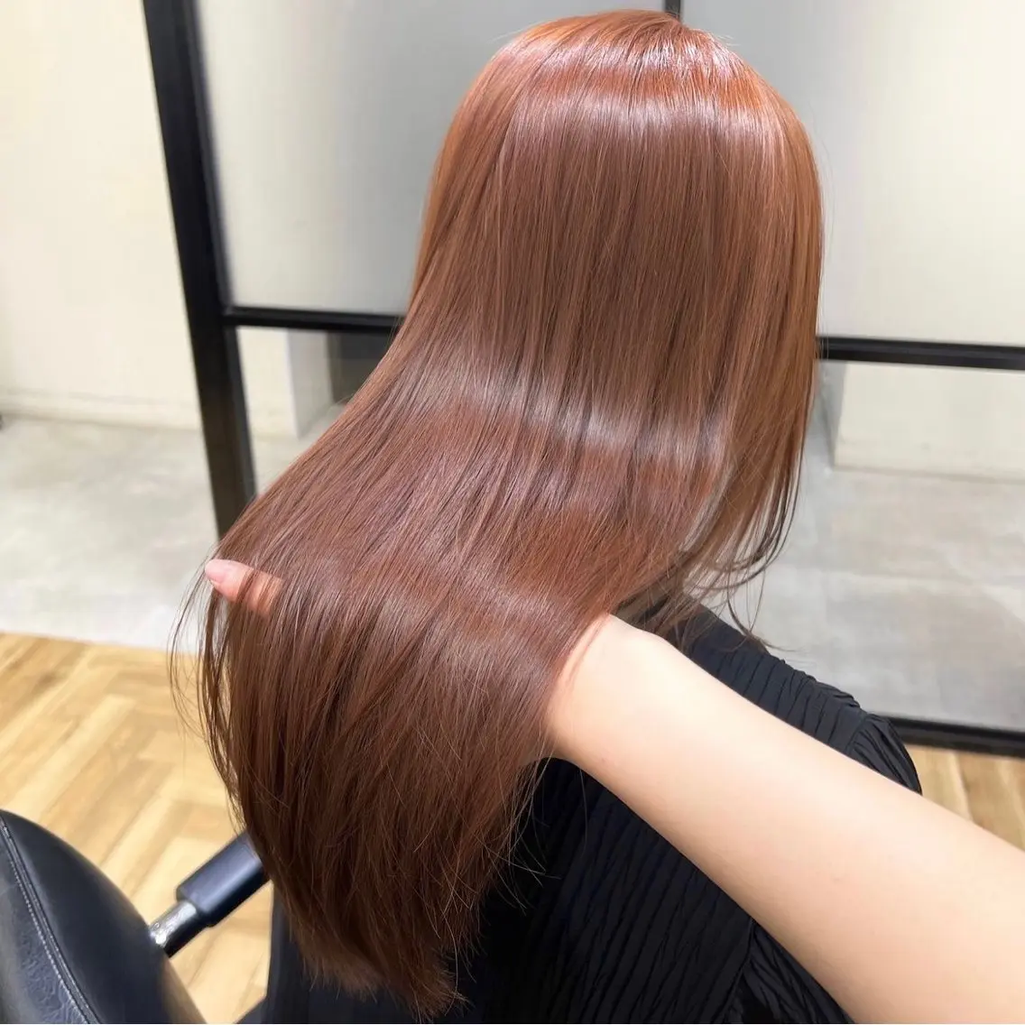 セミロング カラー パーマ ヘアアレンジ カット ヘアカラー 前川 朋香のヘアスタイル