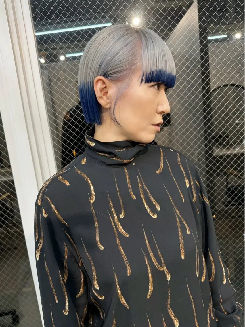 ショート カラー ヘアアレンジ ブリーチ ブルーカラー ケアブリーチ ダブルカラー ハイライトカラー ヘアカラー トリートメント lani ブリーチ /ダブルカラーのヘアスタイル