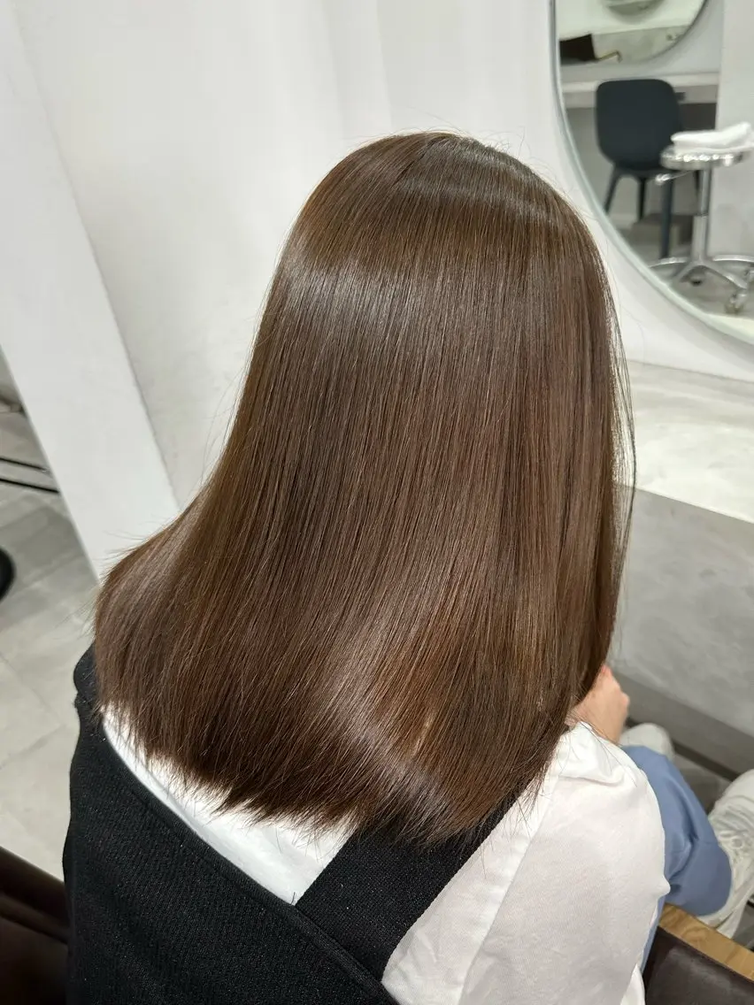 ミディアム カラー ヘアカラー トリートメント シガ ミクトのヘアスタイル