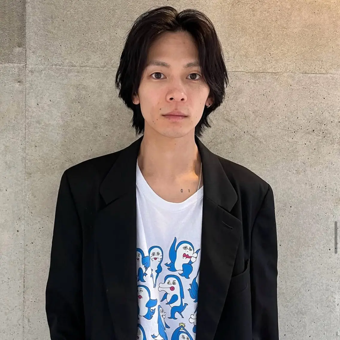 ミディアム メンズ カット 鈴木 隼人のヘアスタイル