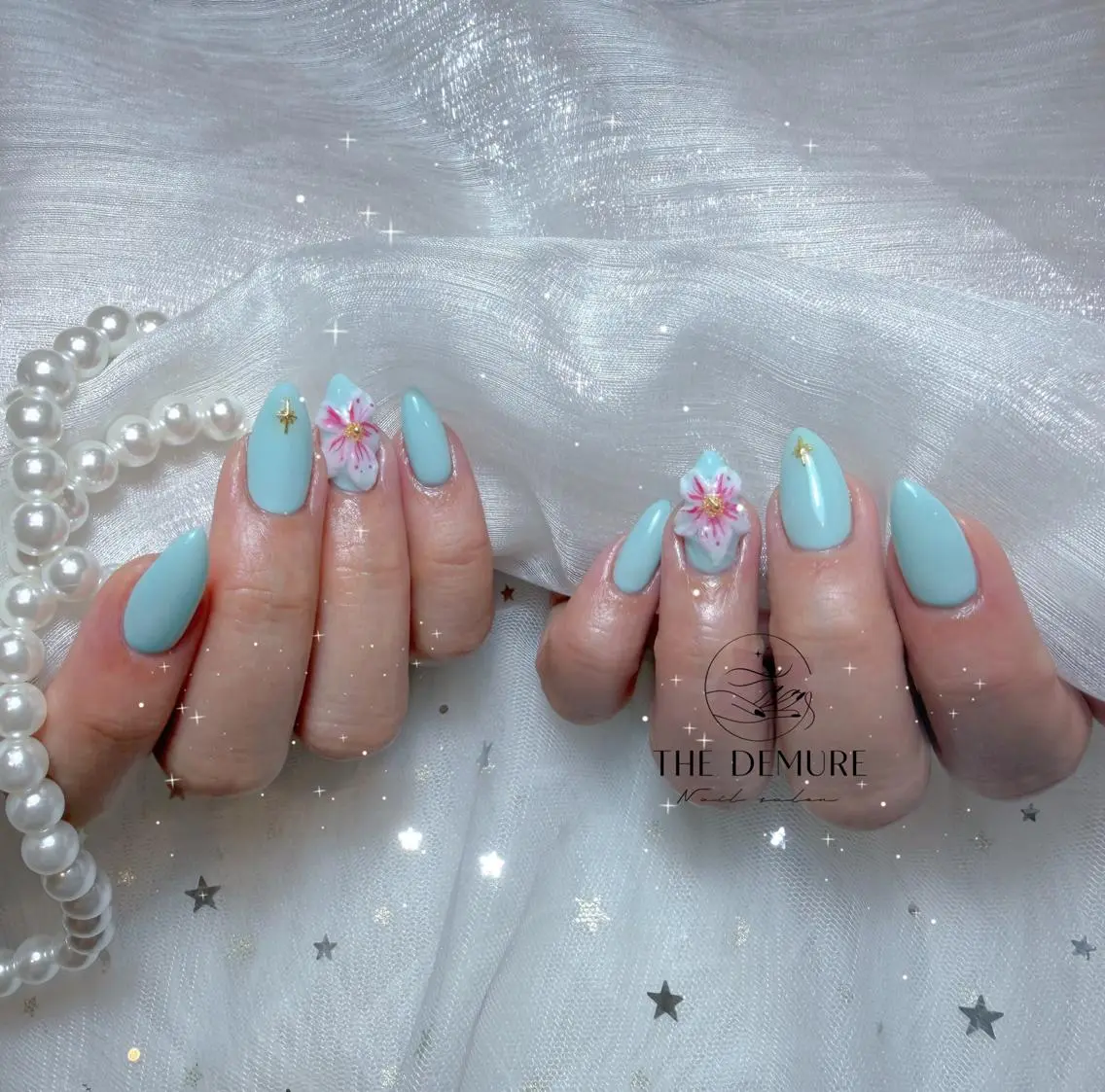 ネイル アートネイル フットネイル キラキラネイル 韓国ネイル ロングネイル ハンドネイル MOMO Nail 高田馬場店のネイルデザイン