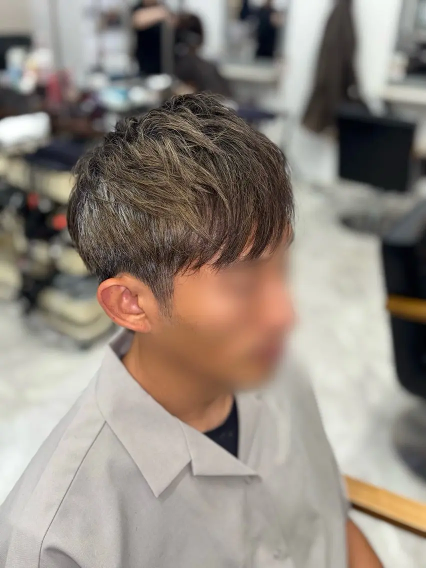 メンズ マッシュ メンズショート 刈り上げ 森元 優衣のヘアスタイル