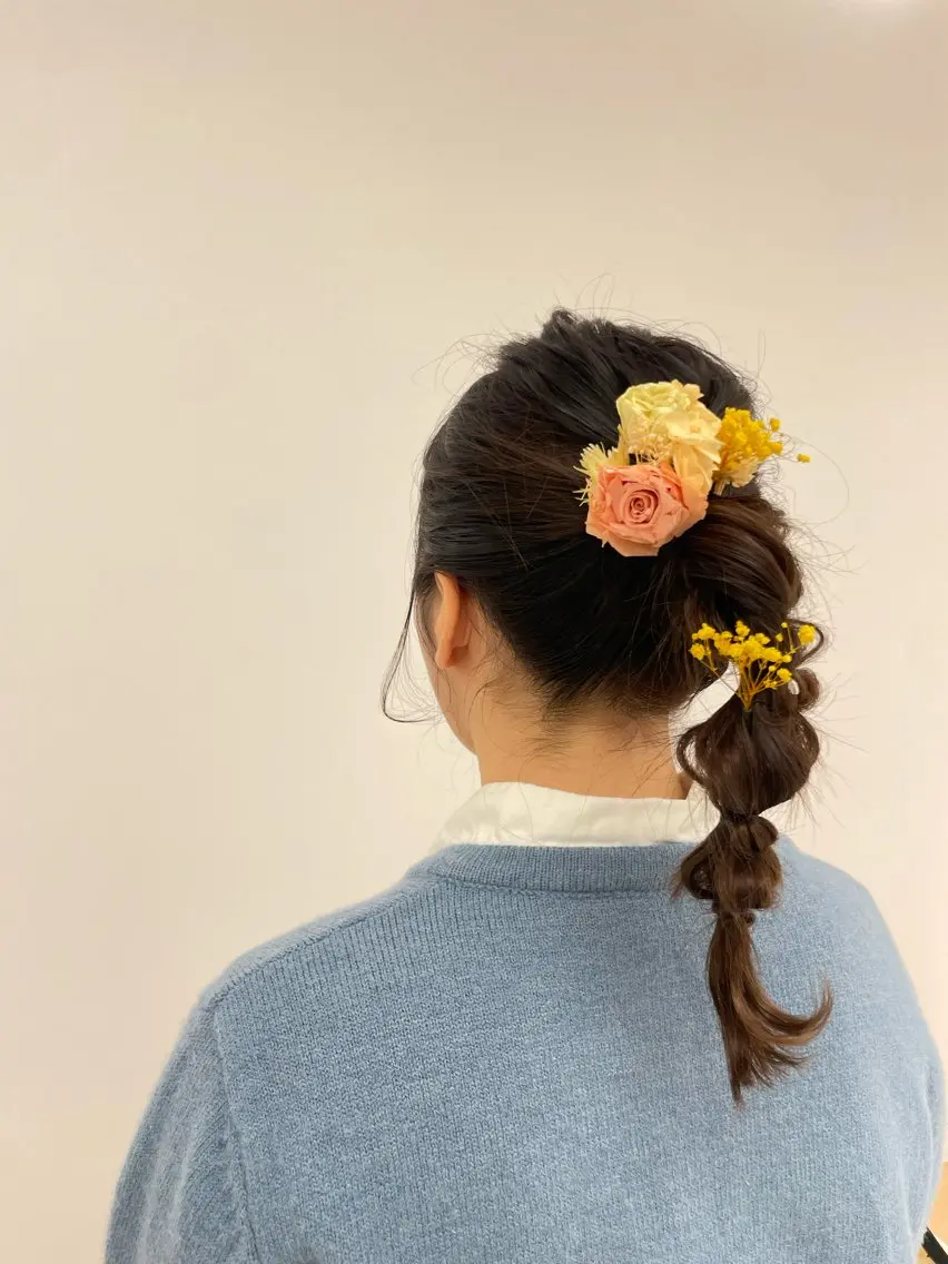 セミロング ヘアアレンジ CARELLY Rukaのマツエク・マツパデザイン