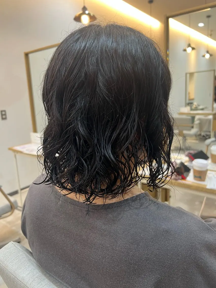 パーマ ボブ 津田 幸穂のヘアスタイル