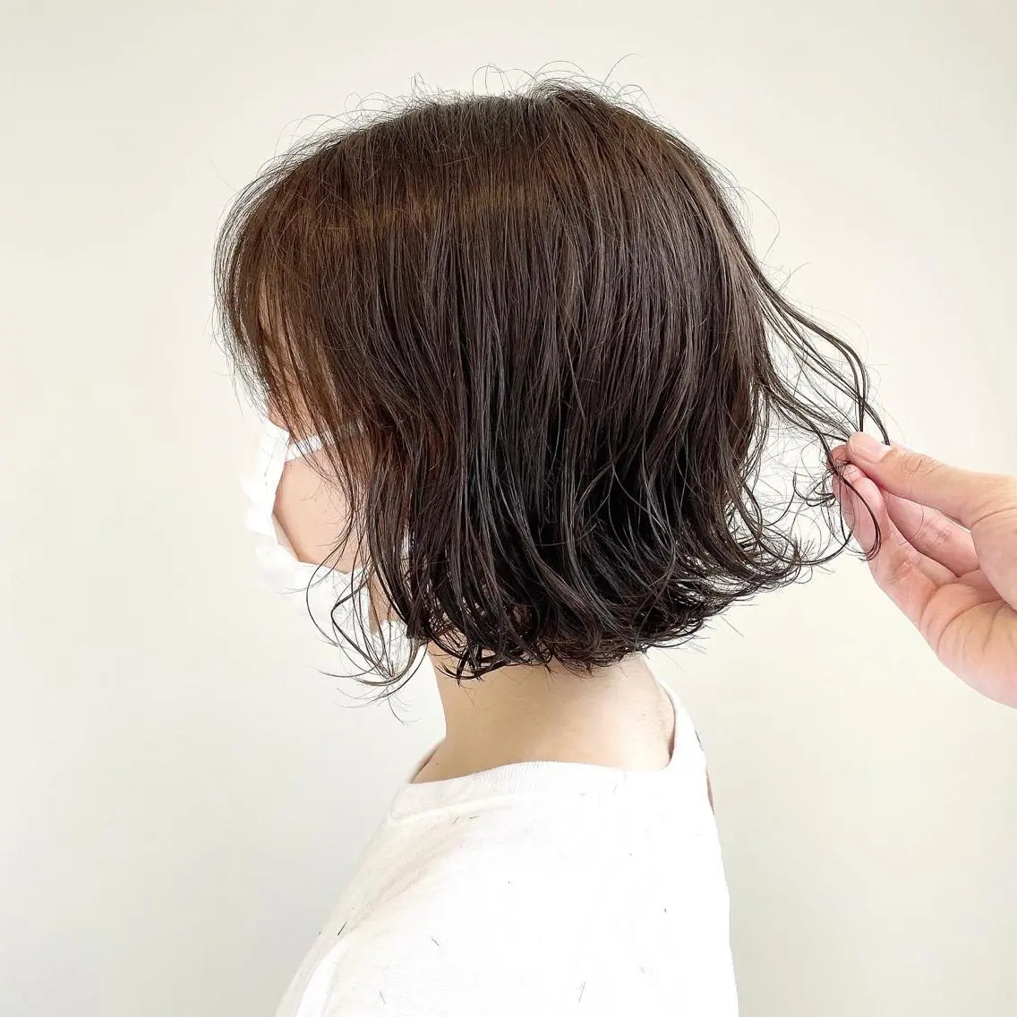 ショート パーマ ボブ/縮毛/レイヤー モトナリのヘアスタイル