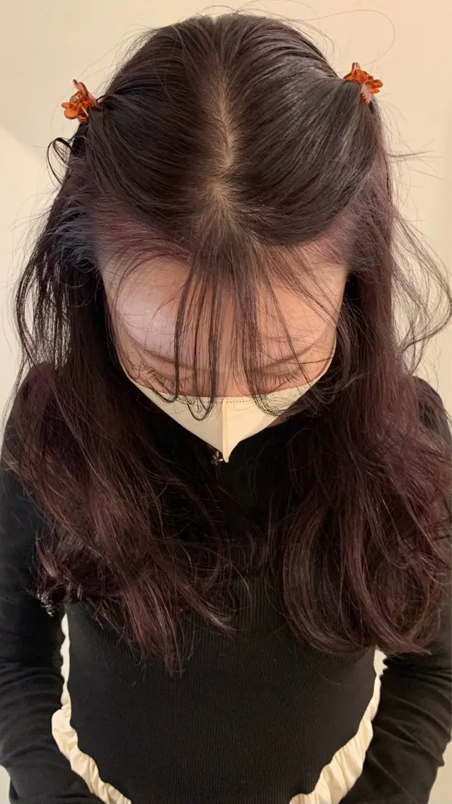 ロング カラー ブリーチ ダブルカラー ブリーチなしカラー ヘアカラー 落合希 Olivebeigeのヘアスタイル