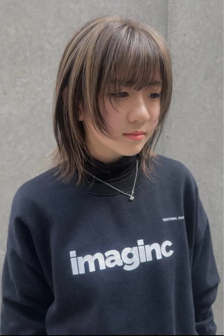 ミディアム カット ヘアカラー トリートメント ミヤザキ ソウマのヘアスタイル