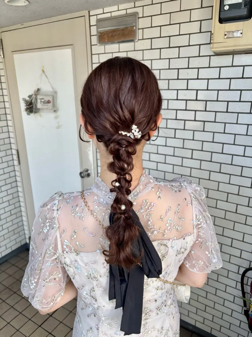 ヘアアレンジ ハーフアップ ヘアセット 🌺ヘアメイク SYOKA🌺のヘアスタイル