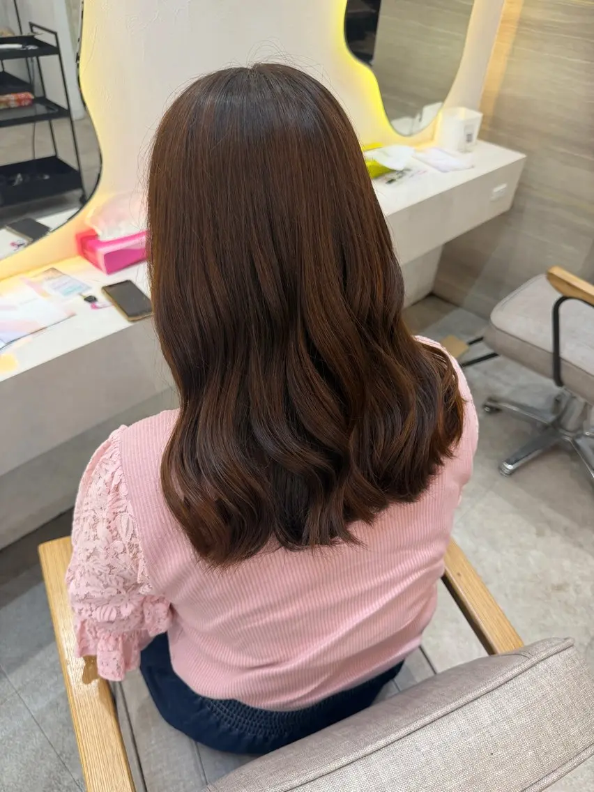 カラー ヘアカラー ‎🤍りく 透明感カラー/熊谷のヘアスタイル