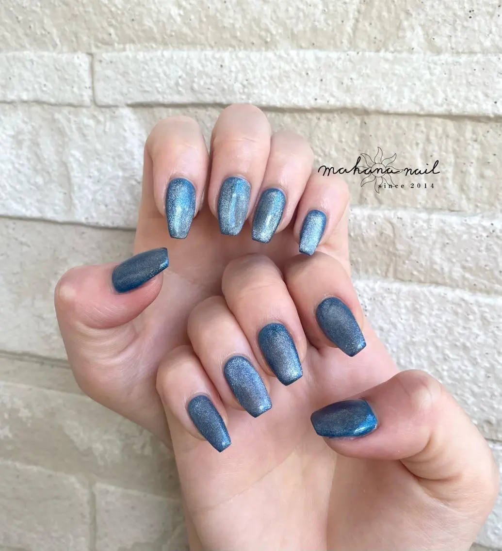 ネイル マグネットネイル ワンカラーネイル mahana nailのネイルデザイン
