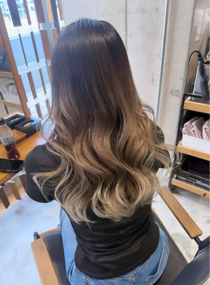 ロング カラー グラデーションカラー カット ヘアカラー トリートメント haruka ♡レイヤー/透明感のヘアスタイル