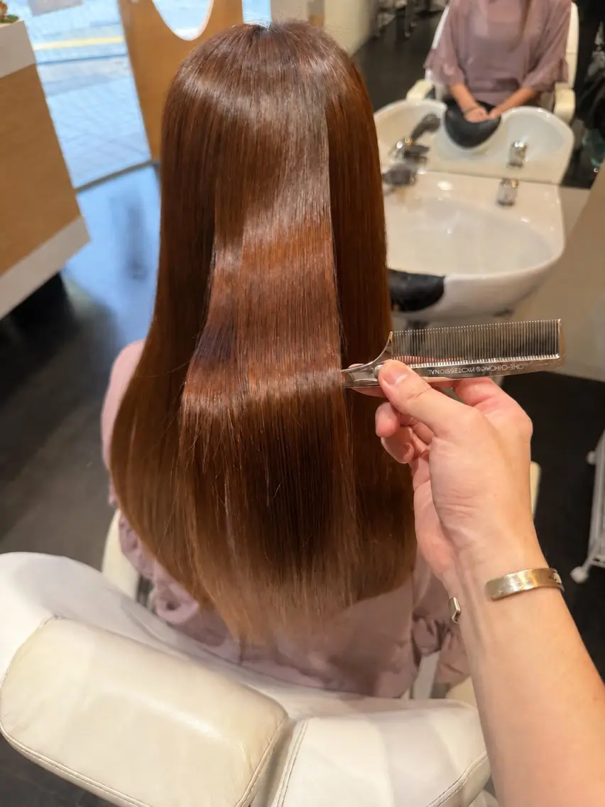 ロング 髪質改善 縮毛矯正 縮毛矯正 美髪縮毛矯正専門 ✨be:up✨のヘアスタイル