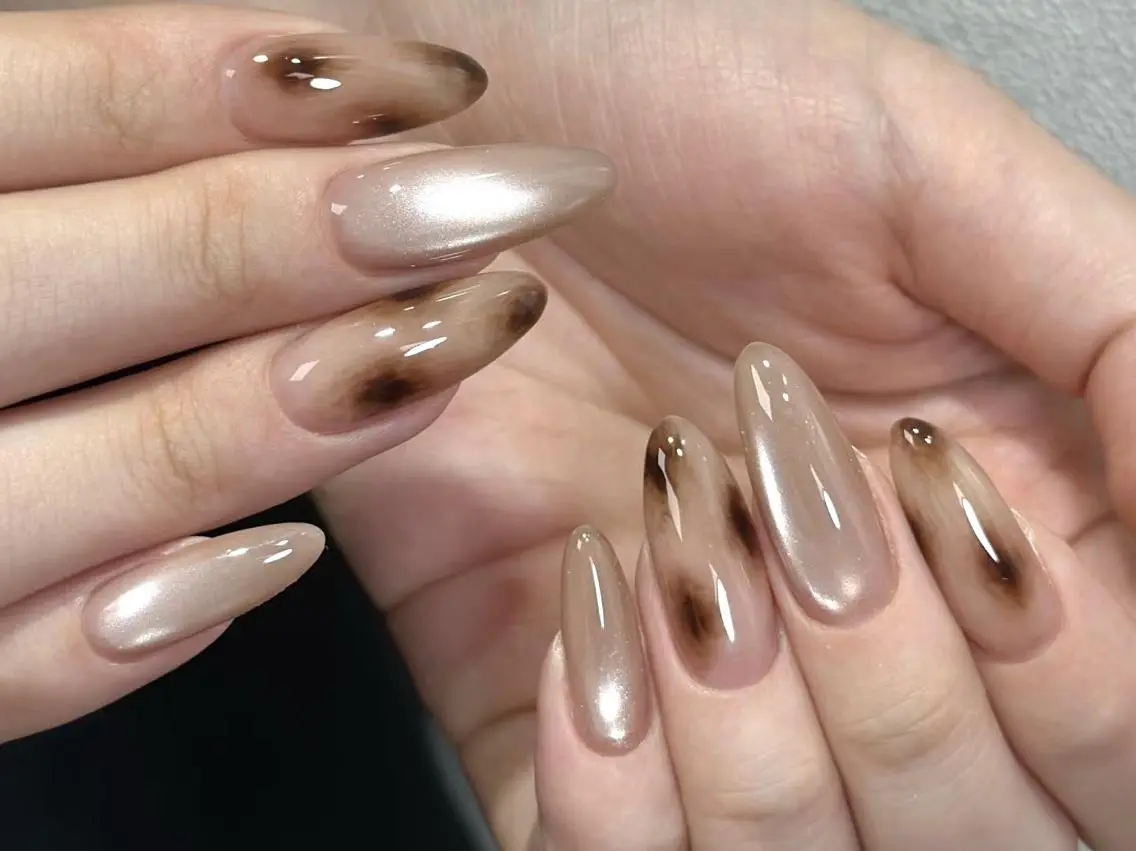 ネイル アートネイル カジュアル ジェルネイル ミディアムネイル ニュアンスネイル ハンドネイル ハンドケア 💖NA.YUKI NAIL錦糸町店💖のネイルデザイン