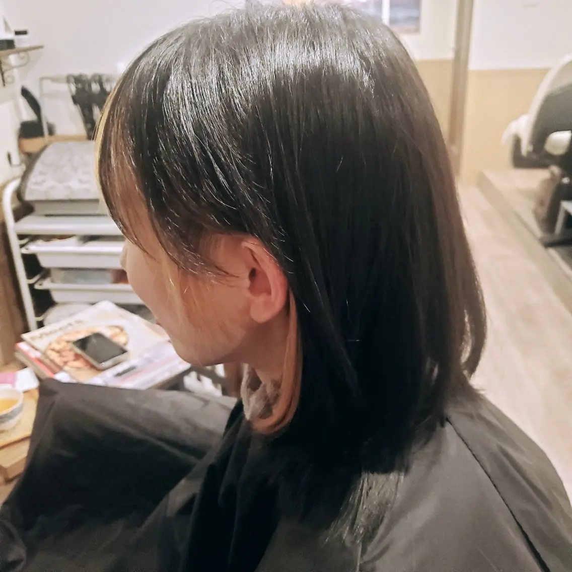 ミディアム カラー パーマ ヘアカラー spa hair ark 富井直美のヘアスタイル