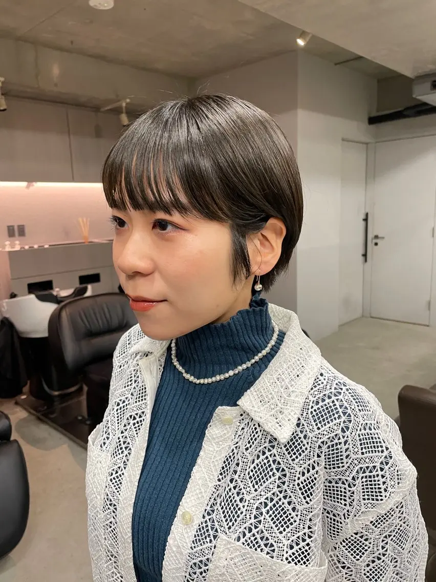 ショート カラー カット ヘアカラー トリートメント 表参道🌿赤み消し カラー/チナツのヘアスタイル