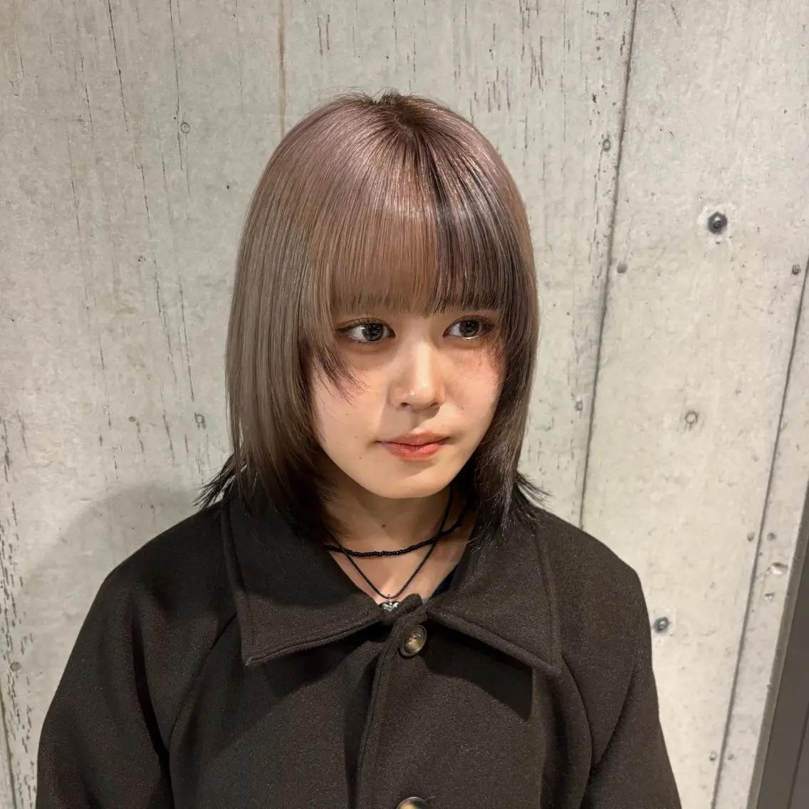セミロング カラー 透明感ダブルカラー ×レイヤー🌝ﾘｵのヘアスタイル