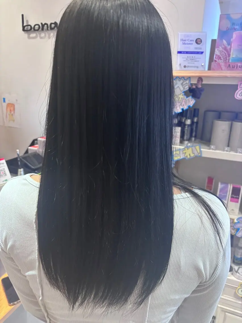 【✨ダメージケア付き✨】カット+縮毛矯正+内部補修トリートメントの写真