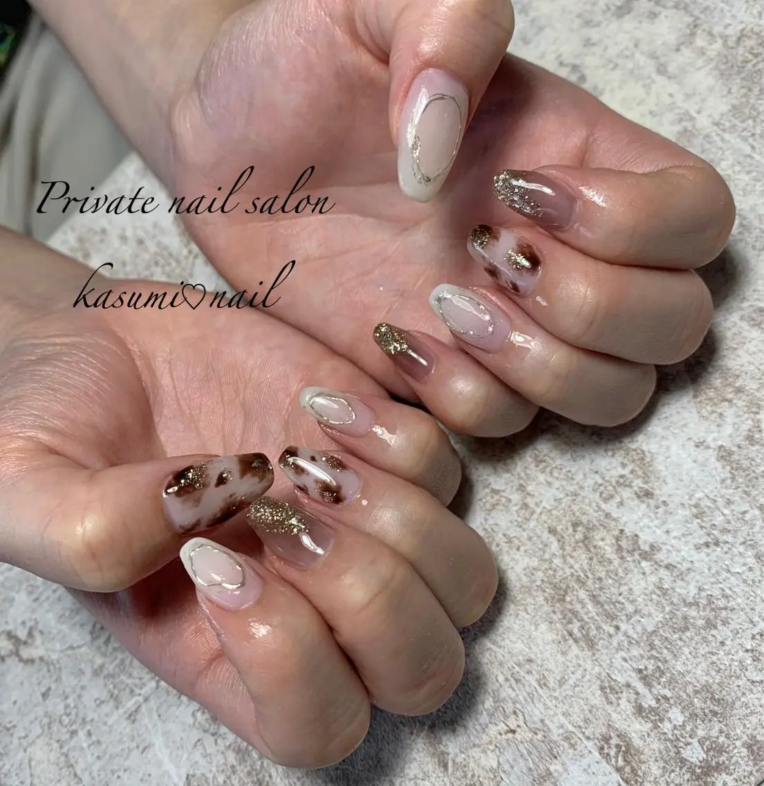 ネイル アートネイル フットネイル ジェルネイル マグネットネイル 大理石ネイル(マーブル) KASUMI♡ Nailのネイルデザイン