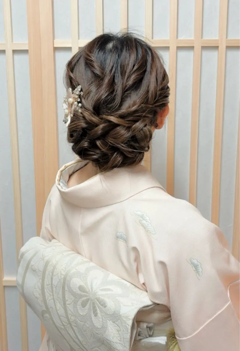 ロング ヘアセット YUMEYAKATA 五条店のヘアスタイル