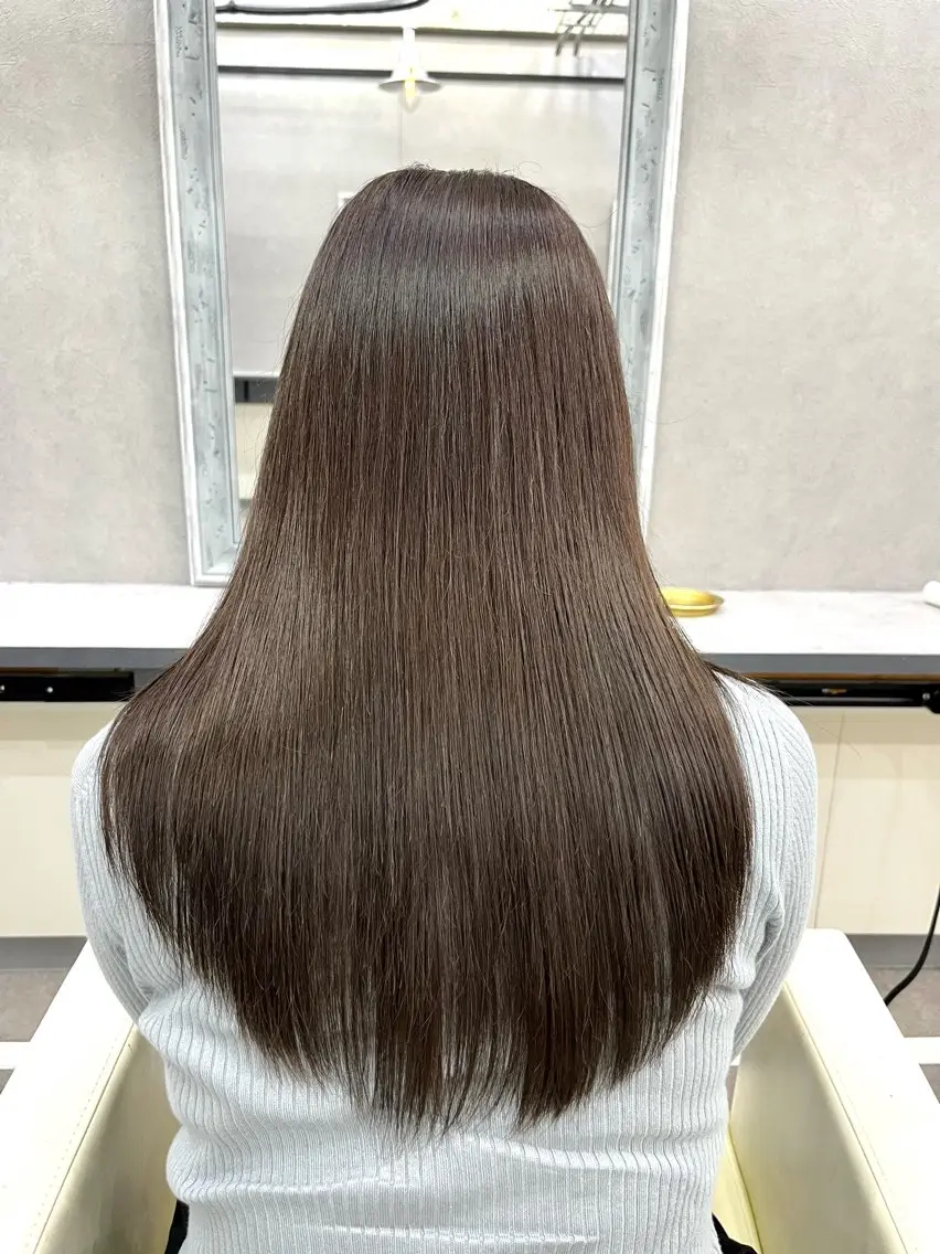 セミロング カラー ブラウンカラー モカブラウン ヘアカラー トリートメント ブリーチ有無Wカラー メンズパーマ大成のヘアスタイル