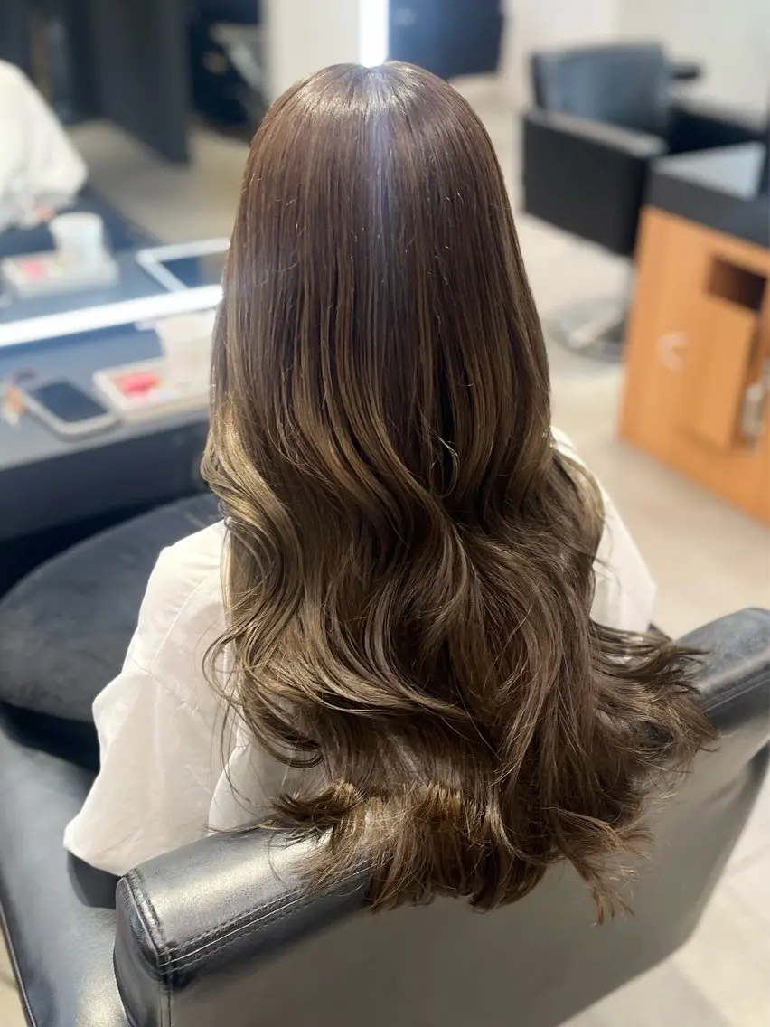 ロング 似合わせカット 髪質改善・水素カラー ARIA（ému）のヘアスタイル