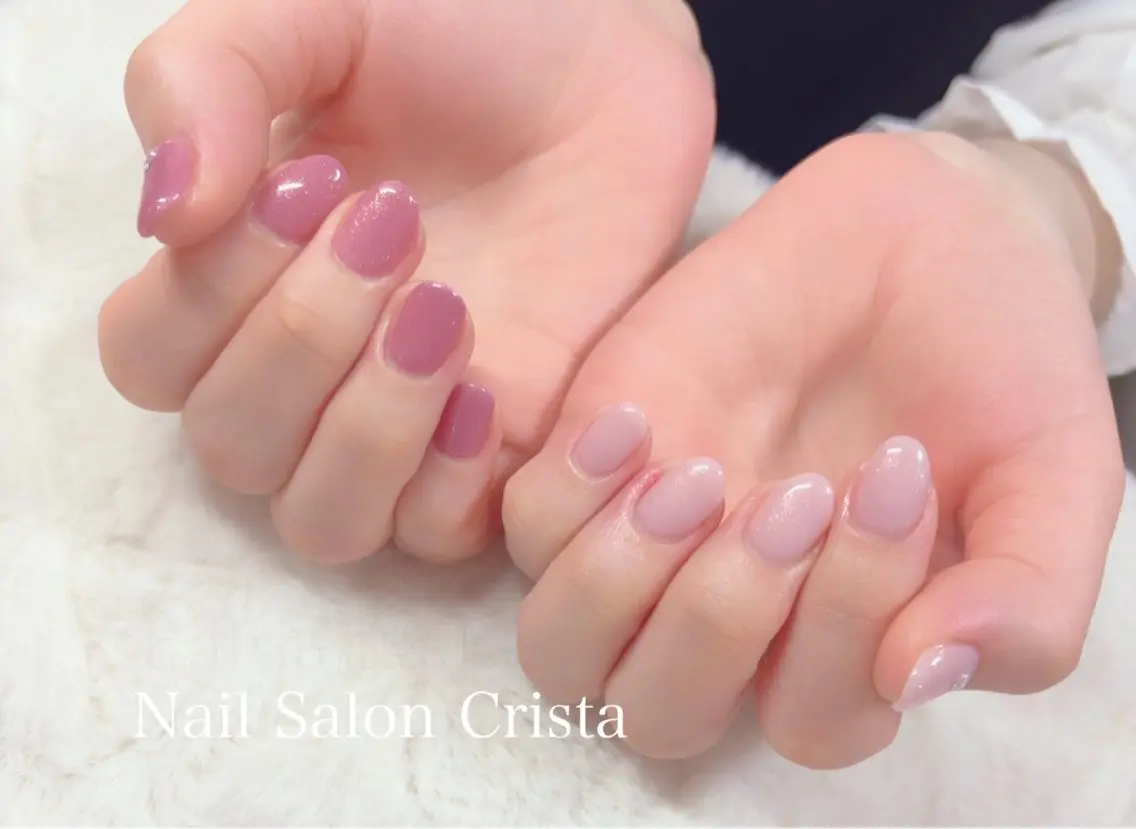 ネイル ジェルネイル パラジェル ピンク ハンドネイル 🤍CRISTA yui🤍のネイルデザイン