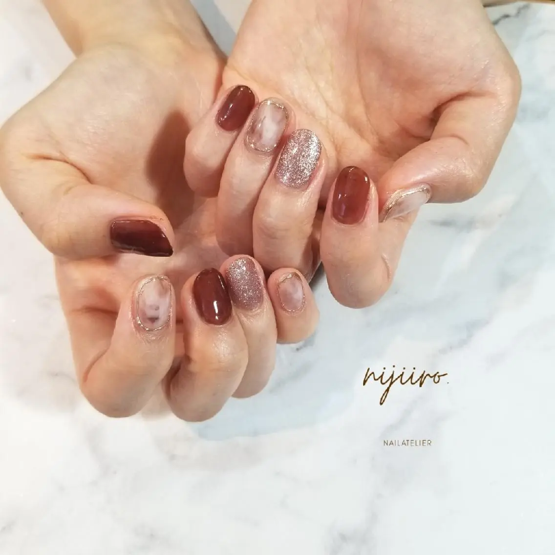 ネイル ニュアンスネイル ハンドネイル nijiiro🌈 サトウのネイルデザイン