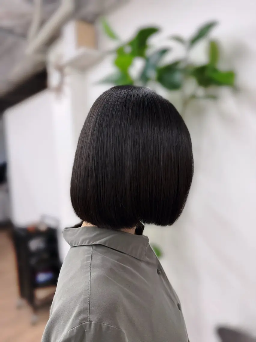 ミディアム カット 縮毛矯正 藤原航/艶髪 /縮毛矯正のヘアスタイル