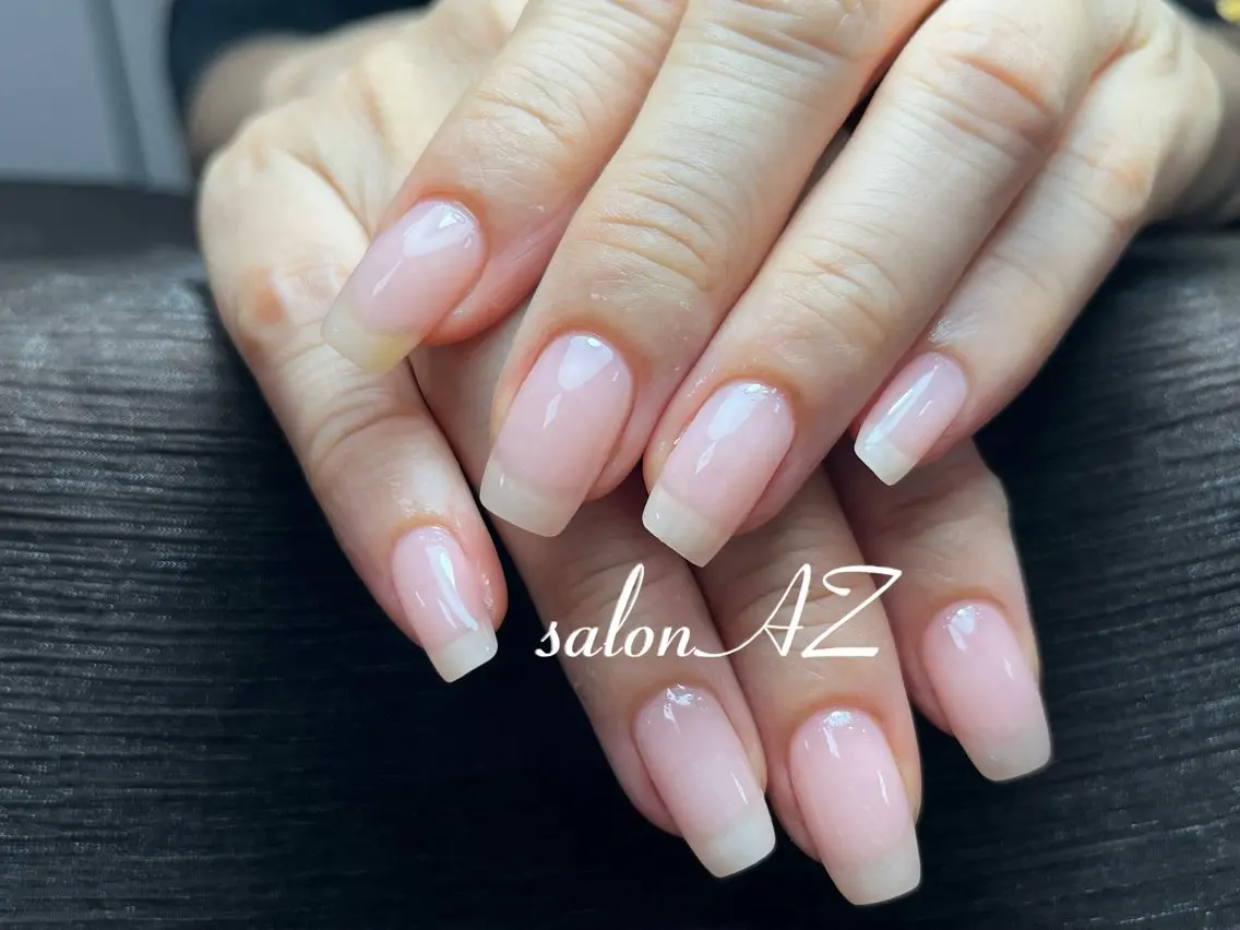 ネイル アートネイル 長さ出し フットネイル フレンチネイル ジェルネイル salon AZのネイルデザイン