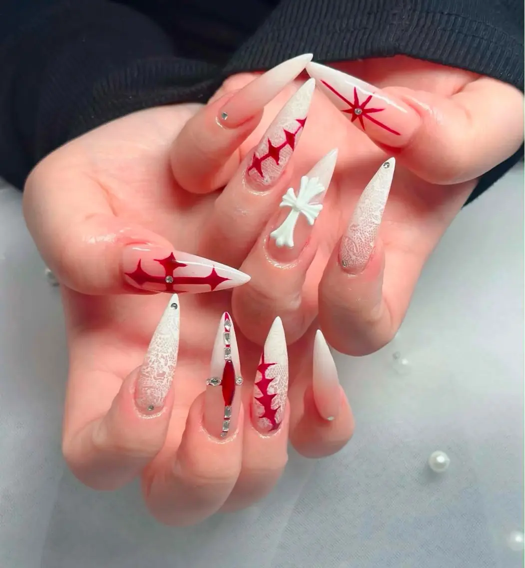 ネイル アートネイル チークネイル フレンチネイル ジェルネイル ガーリー HAPPI NAIL 大国町のネイルデザイン
